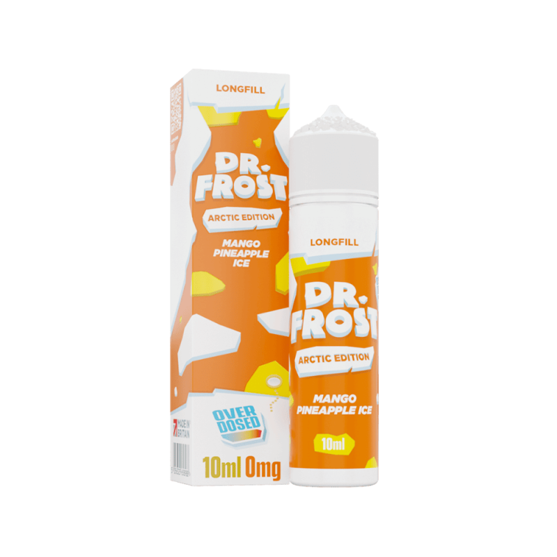 Dr. Frost Longfill - Mango Pineapple Ice - Overdosed 10ml Aroma in 60ml Flasche