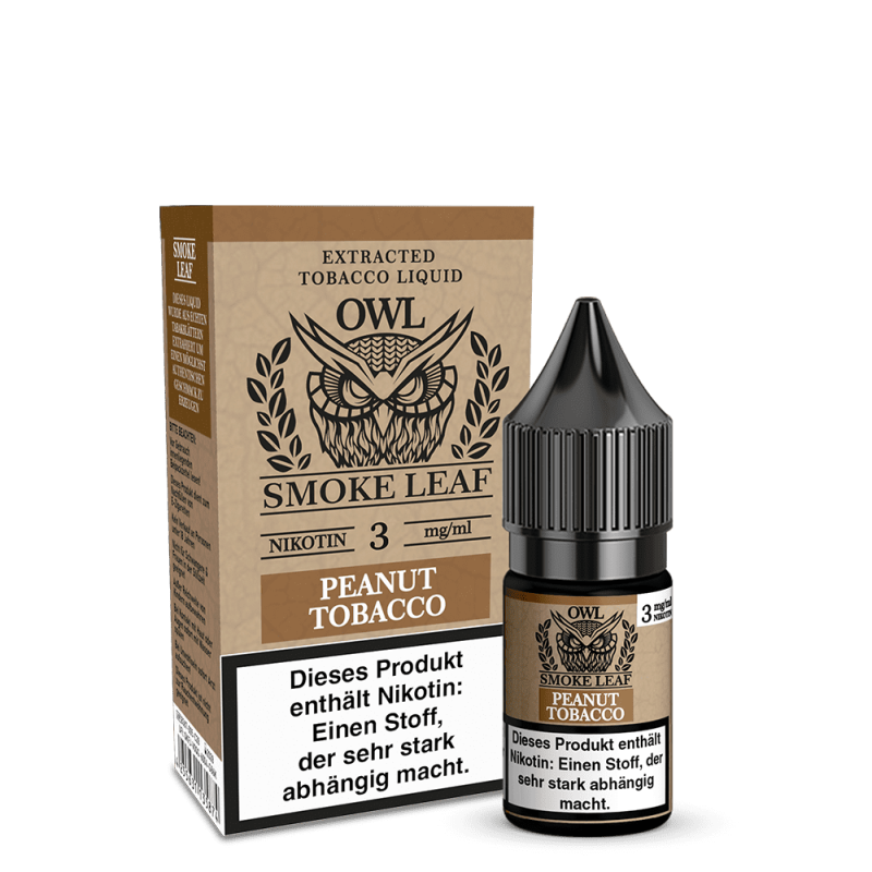 OWL Smoke Leaf Liquid - Peanut Tobacco - 10ml 3mg