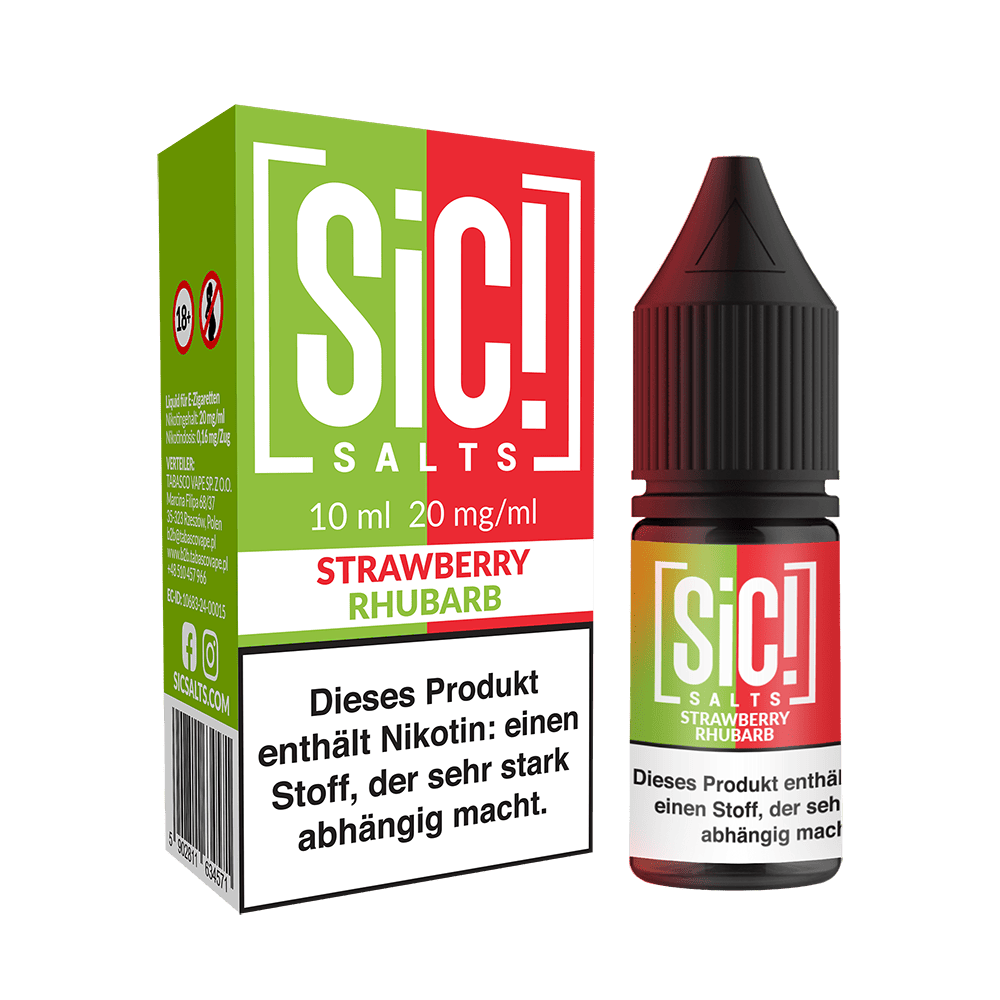 SIC Nikotinsalz - Strawberry Rhubarb -10ml Liquid 20mg