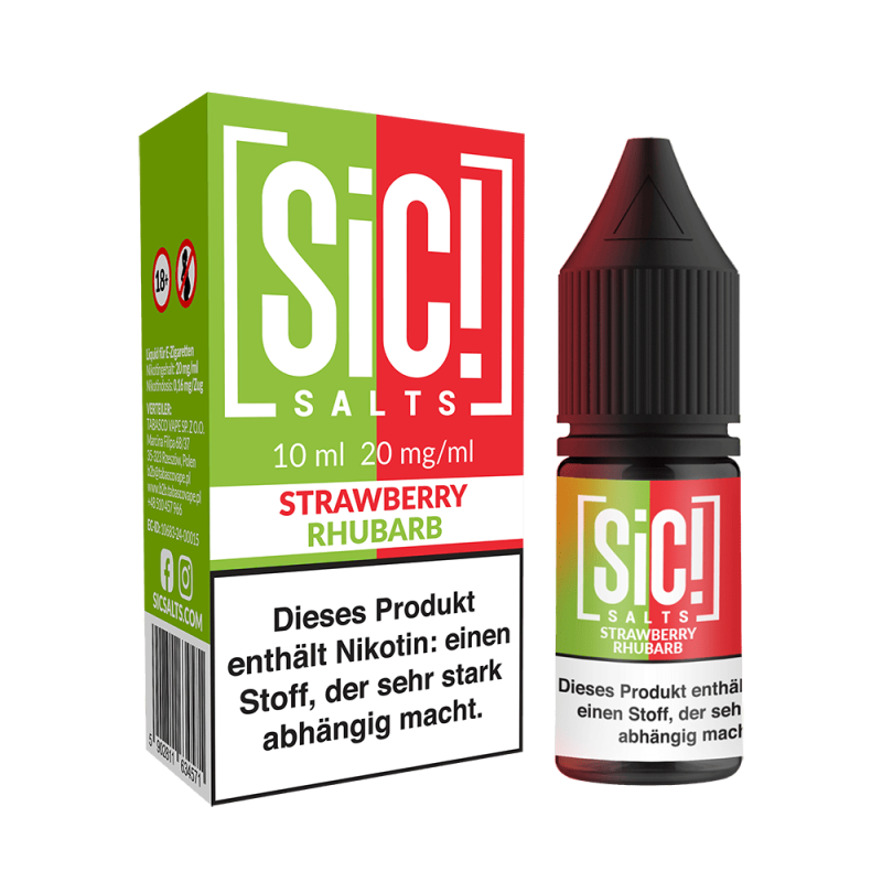 SIC Nikotinsalz - Strawberry Rhubarb -10ml Liquid 20mg
