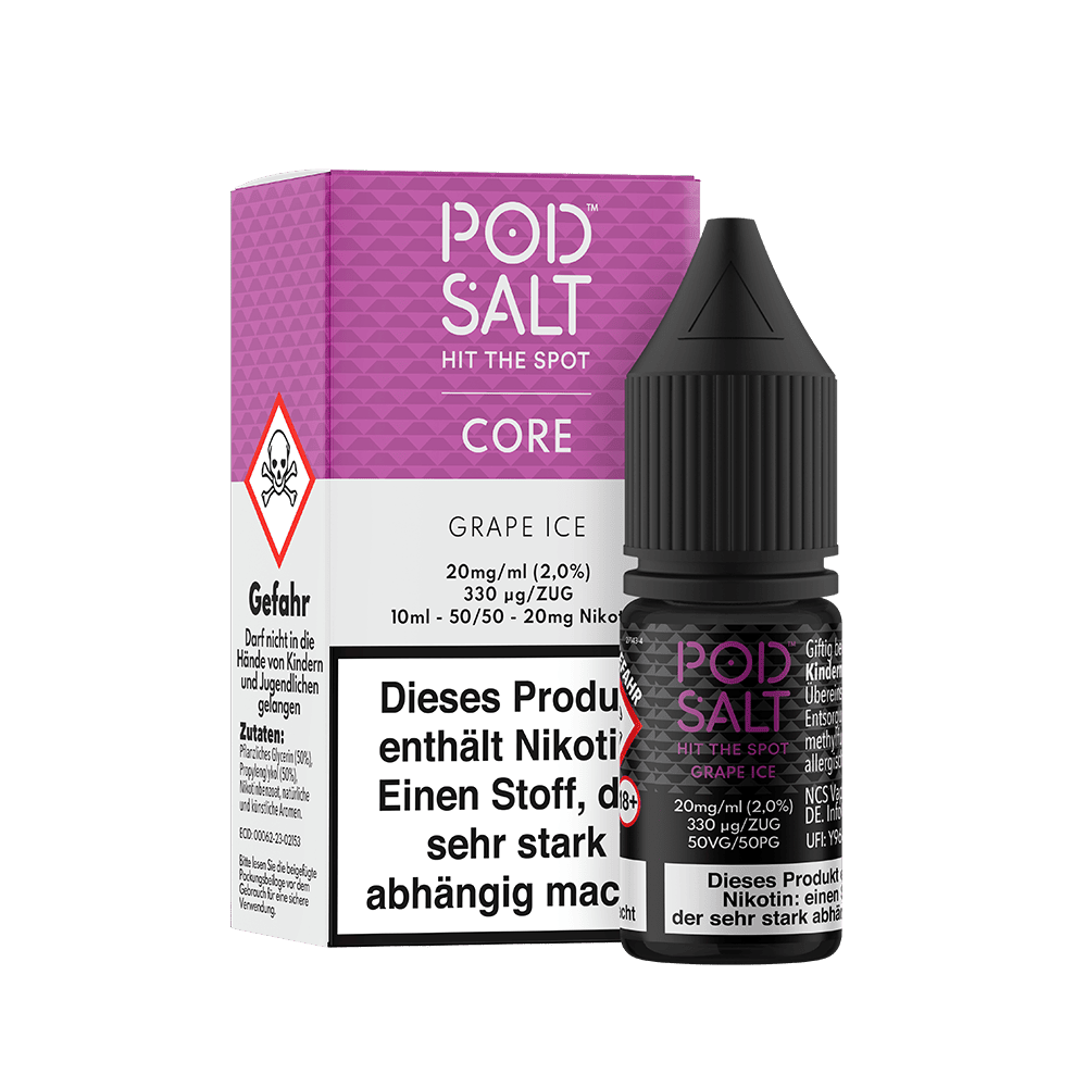 Pod Salt Core Nikotinsalz - Grape Ice - Liquid 10ml 20mg