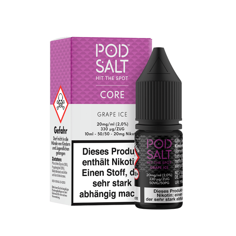 Pod Salt Core Nikotinsalz - Grape Ice - Liquid 20mg 10ml