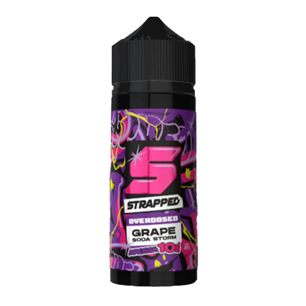 Strapped Longfill - Grape Soda Storm - Overdosed 10ml Aroma in 120ml Flasche