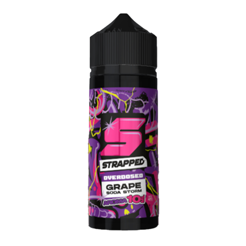 Strapped Longfill - Grape Soda Storm - Overdosed 10ml Aroma in 120ml Flasche