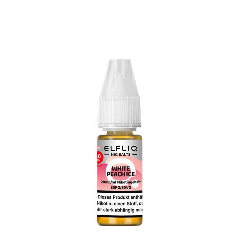 Elfliq by Elfbar Nikotinsalz - White Peach Ice - Liquid 20mg 10ml
