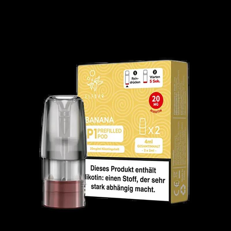 2x Elfbar Mate 500 Einweg P1 Pod - Banana - 20mg Nikotinsalz 2ml
