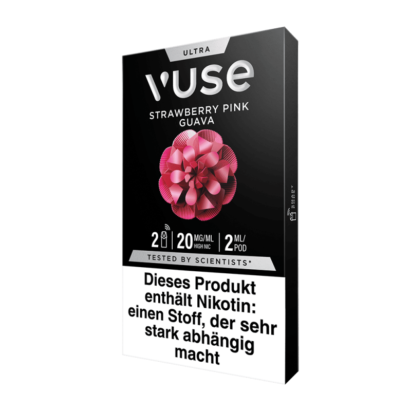 2x Vuse Ultra Pods Strawberry Pink Guava 20mg