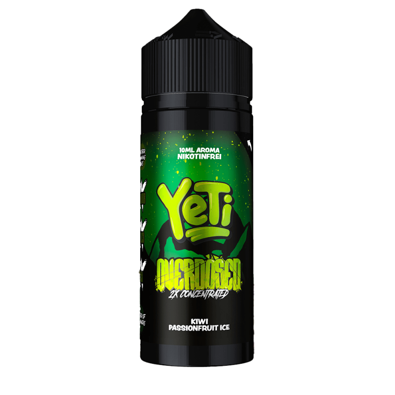 Yeti Longfill - Kiwi Passionfruit Ice - Overdosed 10ml Aroma in 120ml Flasche