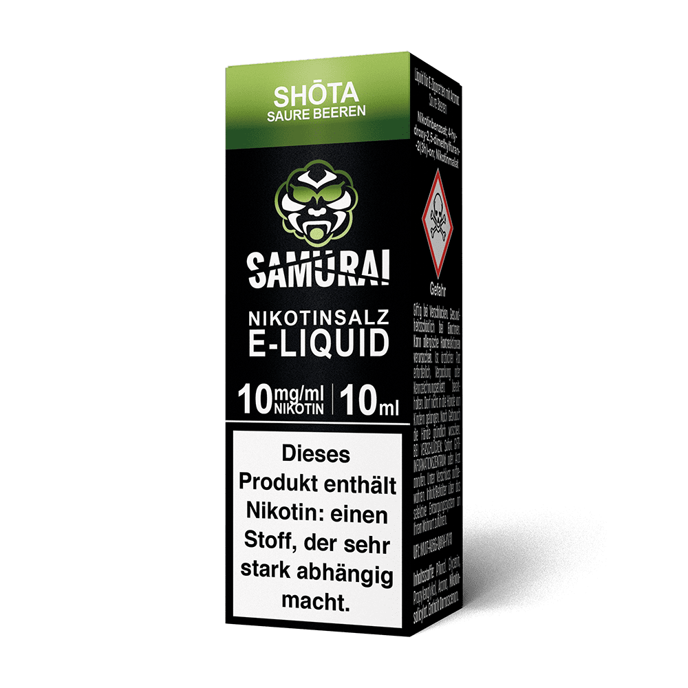Samurai Nikotinsalz - Shota Saure Beeren - Liquid 10ml 10mg