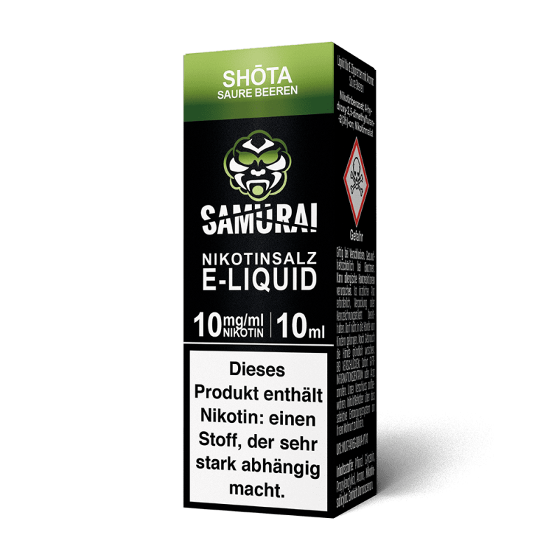 Samurai Nikotinsalz - Shota Saure Beeren - Liquid 10ml 10mg