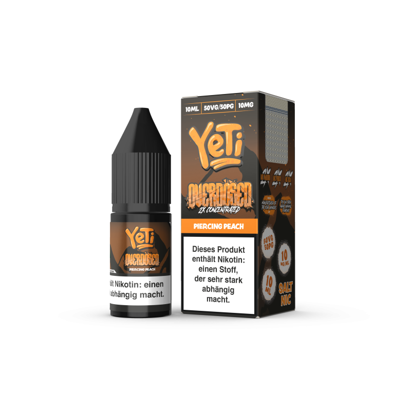 Yeti Nikotinsalz - Piercing Peach - Overdosed 10ml Liquid 10mg