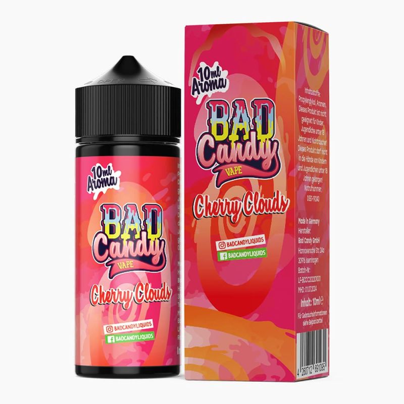 Bad Candy Longfill - Cherry Clouds - 10ml Aroma in 120ml Flasche