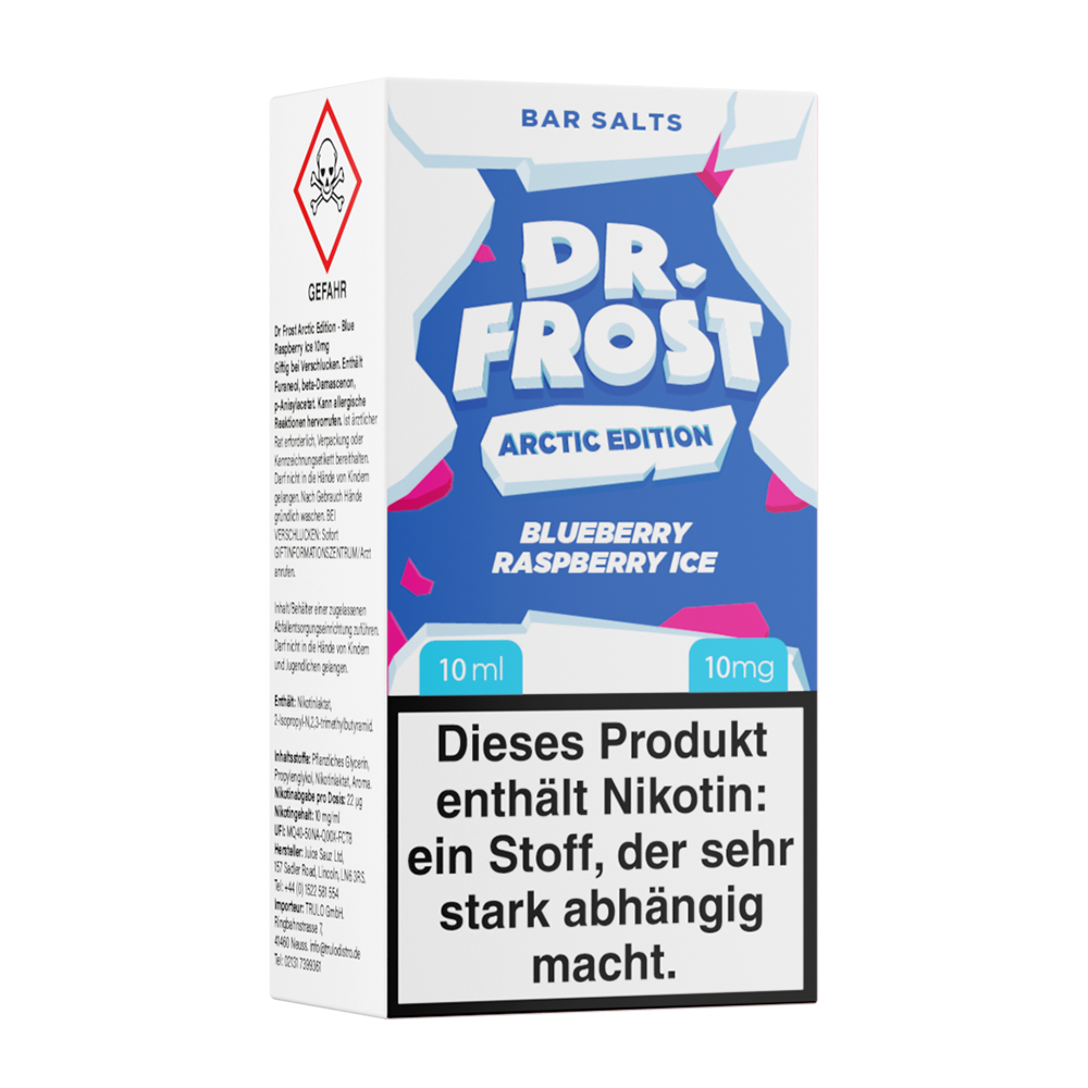 Dr. Frost Nikotinsalz - Blue Raspberry Ice - Liquid 10ml Flasche 10mg