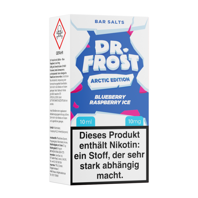 Dr. Frost Nikotinsalz - Blue Raspberry Ice - Liquid 10ml Flasche 10mg