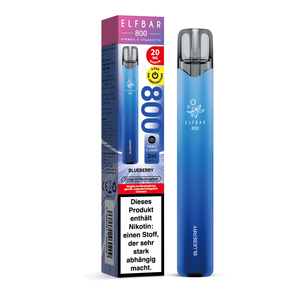 Elfbar 800 Einweg E-Zigarette - Blueberry - 20mg
