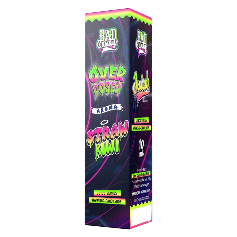 Bad Candy Longfill - Straw Kiwi - Overdosed 10ml Aroma in 60 ml Flasche