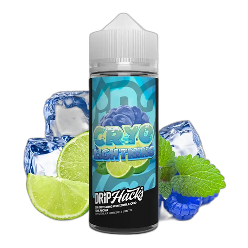 Drip Hacks Longfill - Cryo Lightning - 10ml Aroma in 120ml Flasche