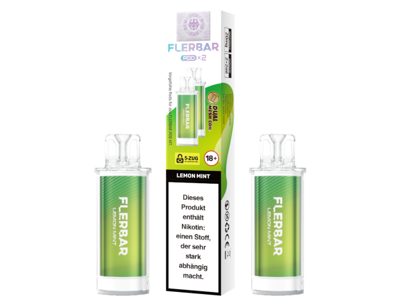 Flerbar Pod (2 Stk.) Lemon Mint 20mg