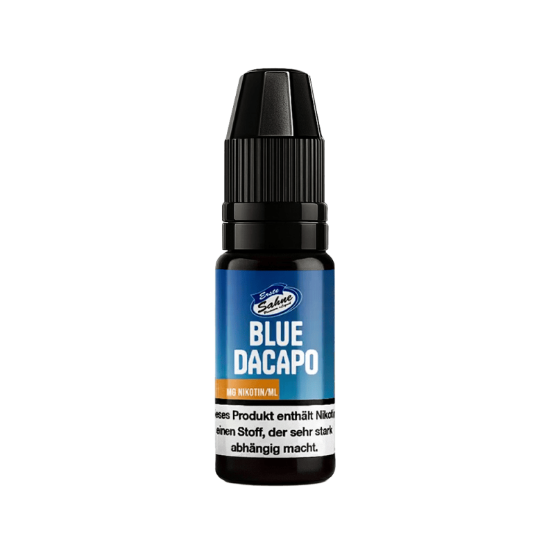 Erste Sahne Liquid - Blue Dacapo - 10ml, E-Liquid, Blue Dekapo, Nikotin, Flüssigkeit, Vape, e-liquid, blau, Nikotin, tropisch, Flasche, E-Liquid, Blue Dakapo, Nikotinfrei?, Flüssigkeitsflasche, Vaping