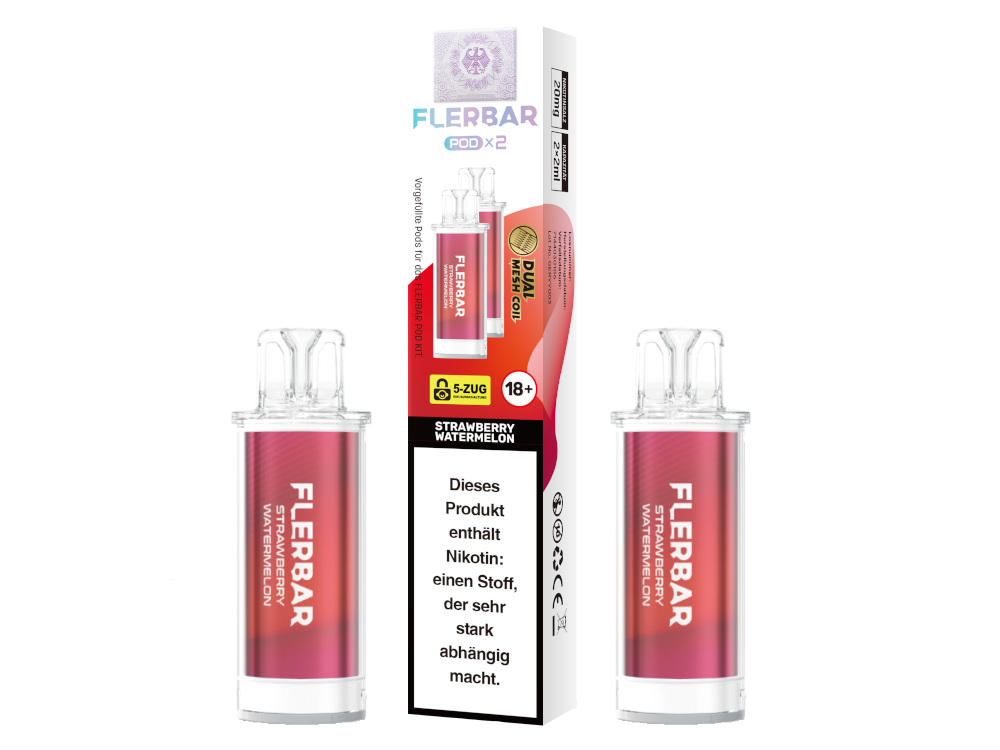 Flerbar Pod (2 Stk.) Strawberry Watermelon 20mg