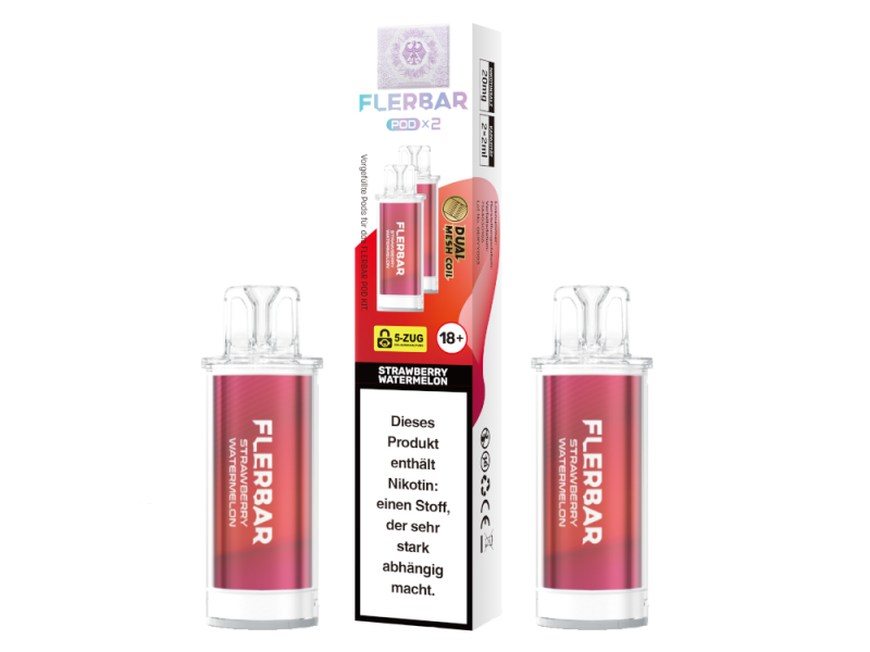 Flerbar Pod (2 Stk.) Strawberry Watermelon 20mg
