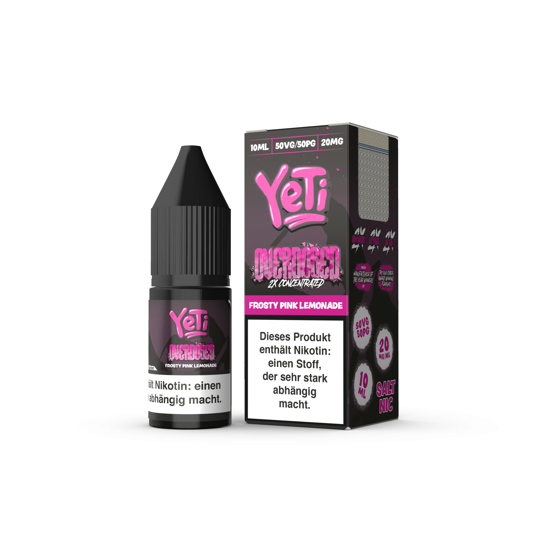 Yeti Nikotinsalz - Frosty Pink Lemonade - Overdosed 10ml Liquid 20mg