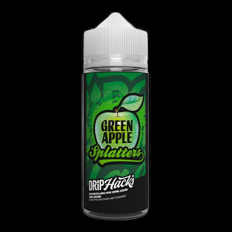 Drip Hacks Longfill - Green Apple Splatters - 10ml Aroma in 120ml Flasche