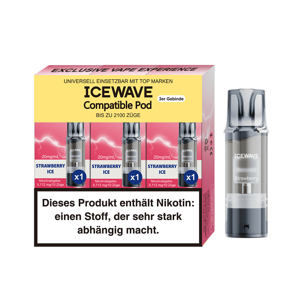 Icewave Pods – Strawberry Ice – 20mg – 2ml (3 Stück)