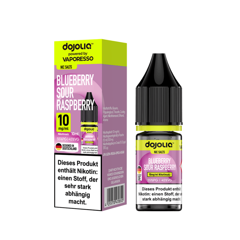 Dojoliq Nikotinsalz - Blueberry Sour Raspberry - 10ml Liquid 10mg