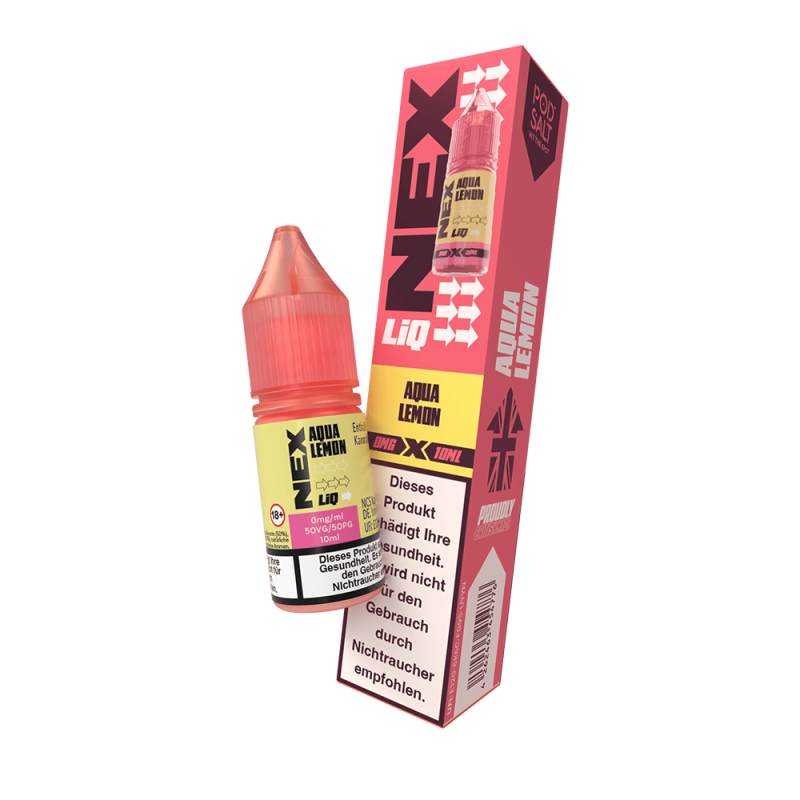Nex Liq Nikotinsalz - Aqua Lemon - 0mg Liquid 10ml