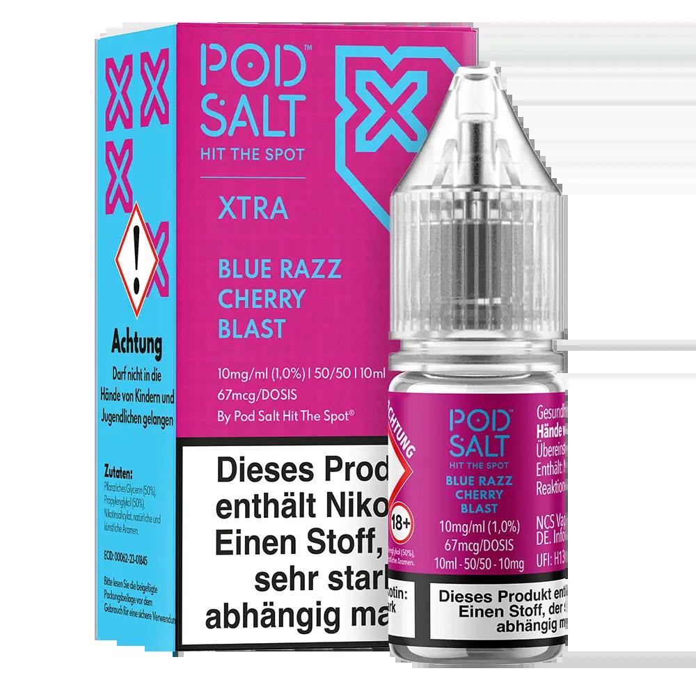 Pod Salt Xtra Nikotinsalz - Blue Razz Cherry Blast - Liquid 10mg 10ml