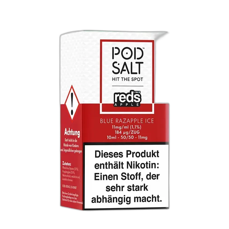 Pod Salt Fusion - Blue Razapple Ice - 10ml Liquid Nikotinsalz 11mg