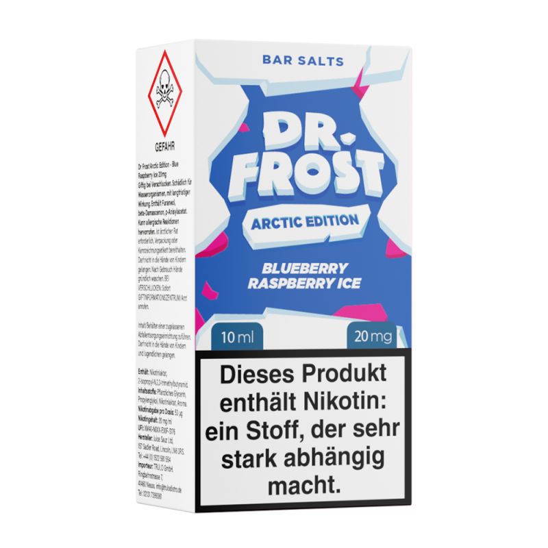 Dr. Frost Nikotinsalz - Blue Raspberry Ice - Liquid 10ml Flasche 20mg