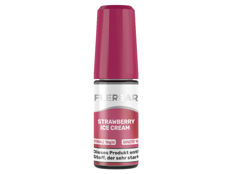 Flerbar Nikotinsalz Liquid 10ml Strawberry Ice Cream 10mg