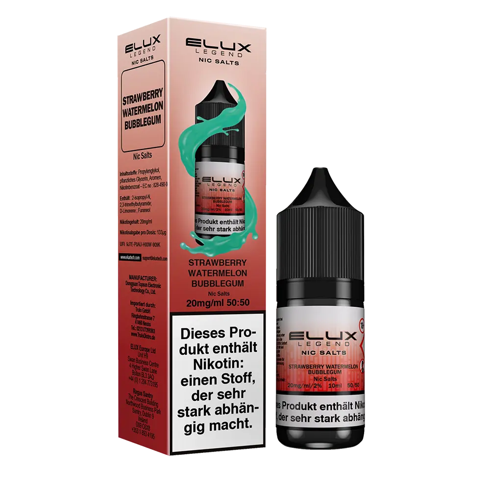 Elux Nikotinsalz - Strawberry Watermelon Bubblegum - Liquid 10ml