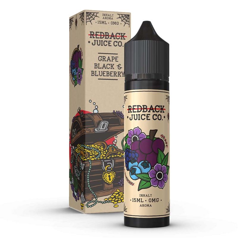 Redback Juice Co. Grape Black & Blueberry 15ml in 60ml Flasche