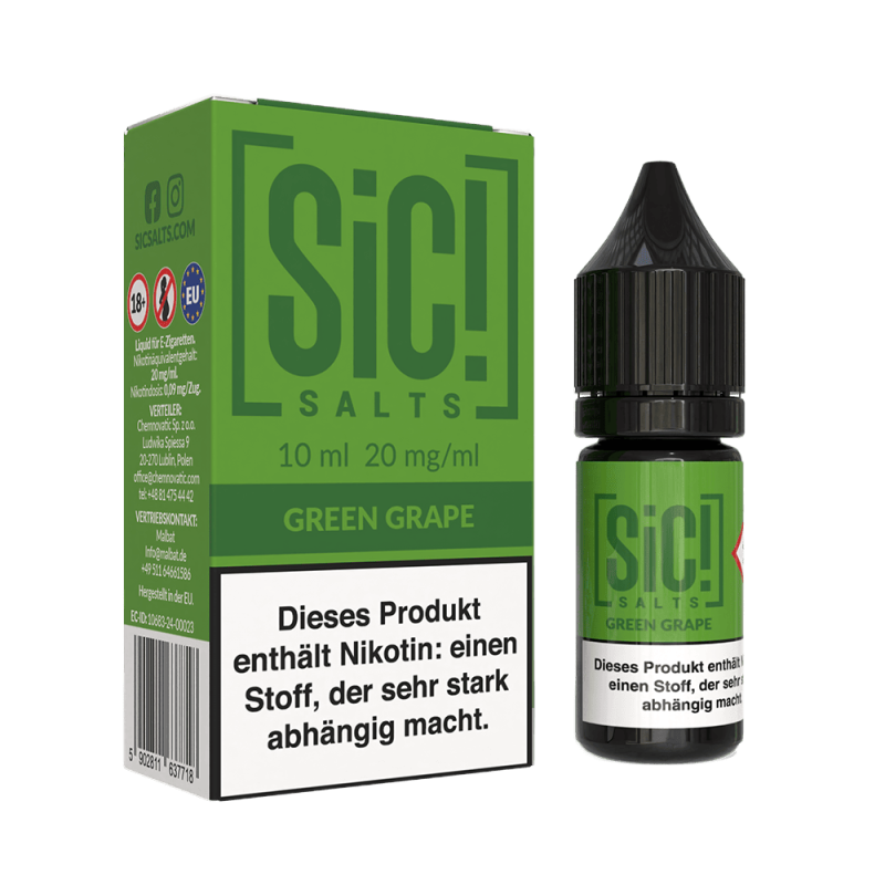 SIC Nikotinsalz - Green Grape -10ml Liquid 20mg