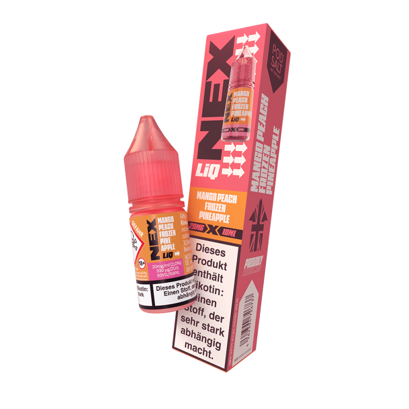 Nex Liq Nikotinsalz - Mango Peach Frozen Pineapple - 20mg Liquid 10ml