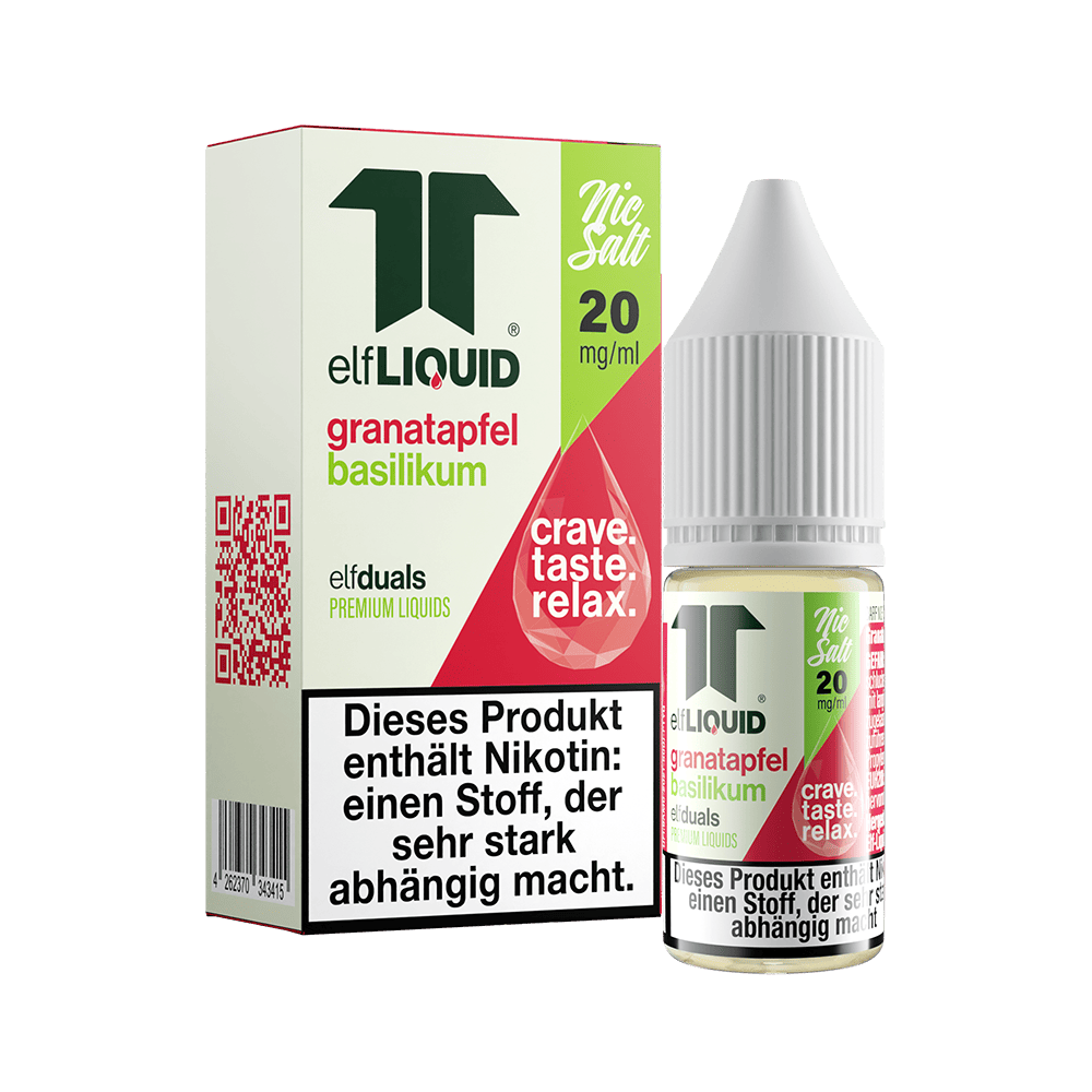 Elf-Liquid Nikotinsalz - Granatapfel Basilikum - 10ml 20mg