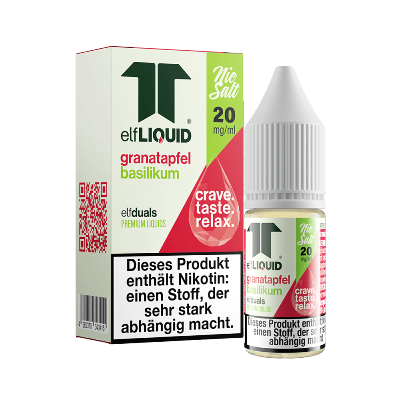 Elf-Liquid Nikotinsalz - Granatapfel Basilikum - 10ml