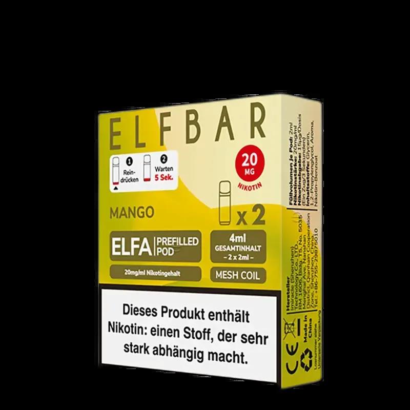 2x Elfbar Elfa Einweg Pod - Mango - 20mg Nikotinsalz 2ml