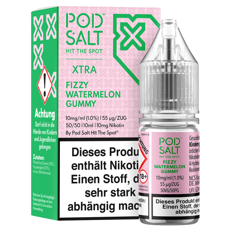 Pod Salt Xtra Nikotinsalz - Fizzy Watermelon Gummy - Liquid 10ml