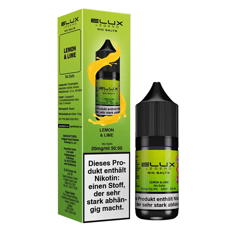 Elux Nikotinsalz - Lemon & Lime - Liquid 10ml