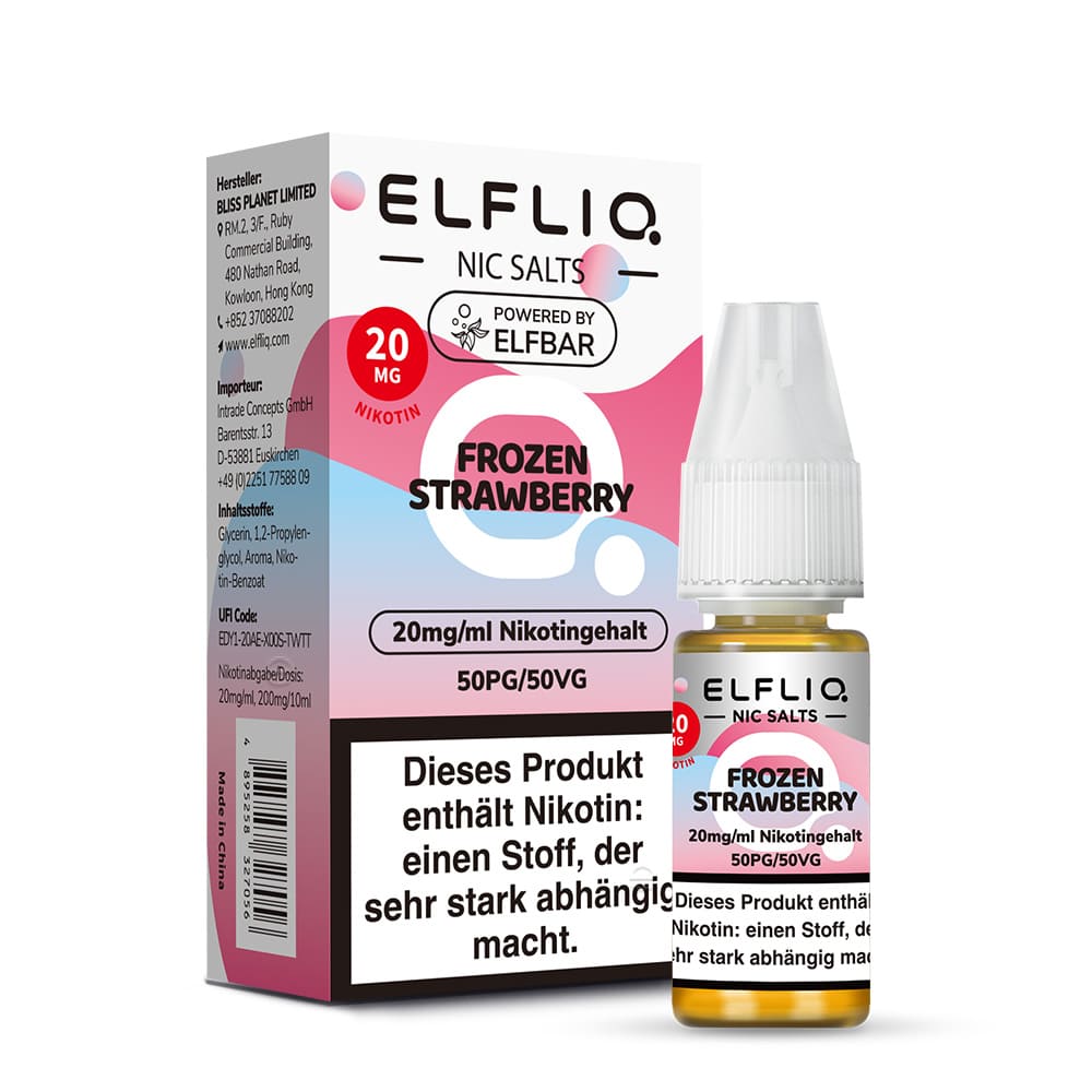Elfliq by Elfbar Nikotinsalz - Frozen Strawberry - Liquid 10ml 20mg