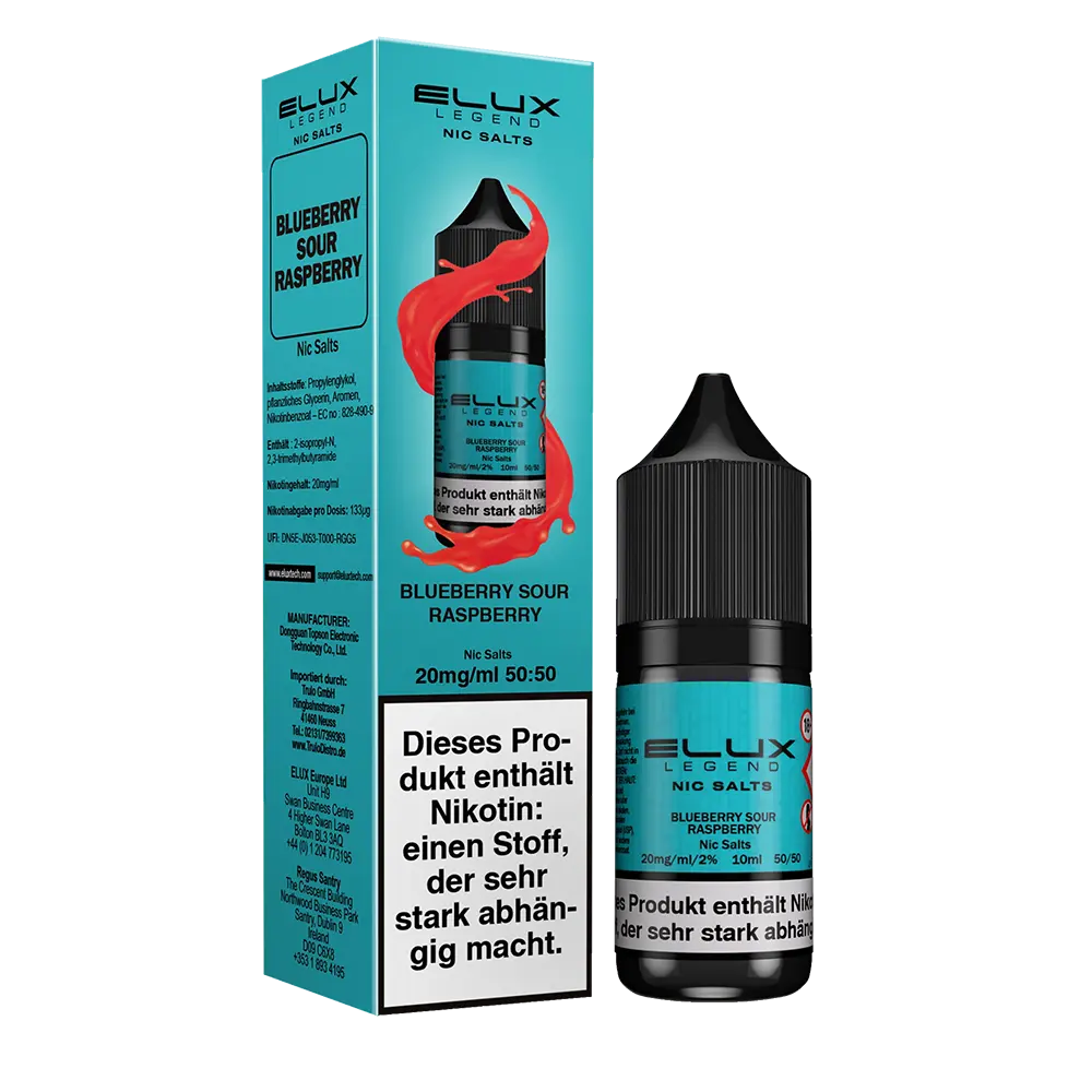 Elux Nikotinsalz - Blueberry Sour Raspberry - Liquid 10ml