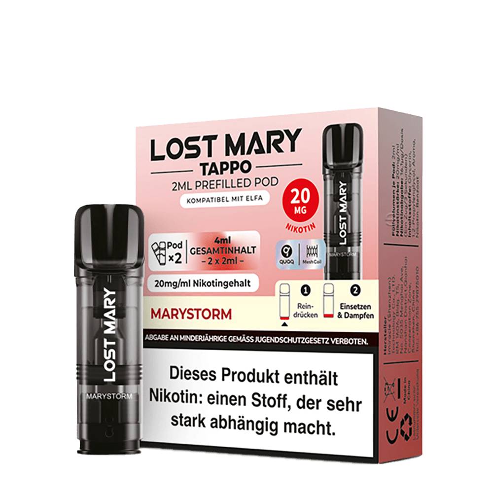Lost Mary Tappo Pods – Marystorm – 20mg – 2ml (2 Stück)