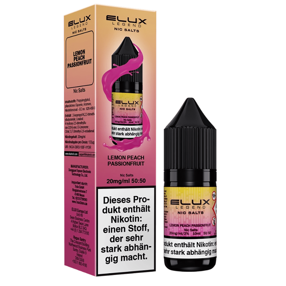 Elux Nikotinsalz - Lemon Peach Passion - Liquid 10ml