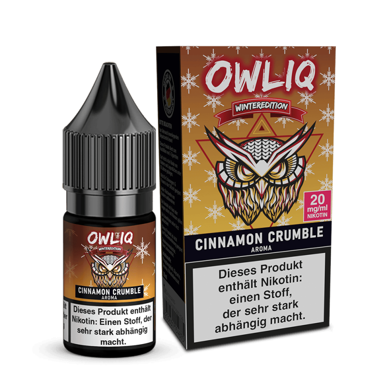 OWLIQ Nikotinsalz Weihnachtsedition - Cinnamon Crumble - 10ml Liquid 20mg
