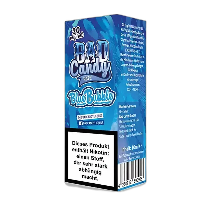 Bad Candy Nikotinsalz - Blue Bubble - 10ml Liquid