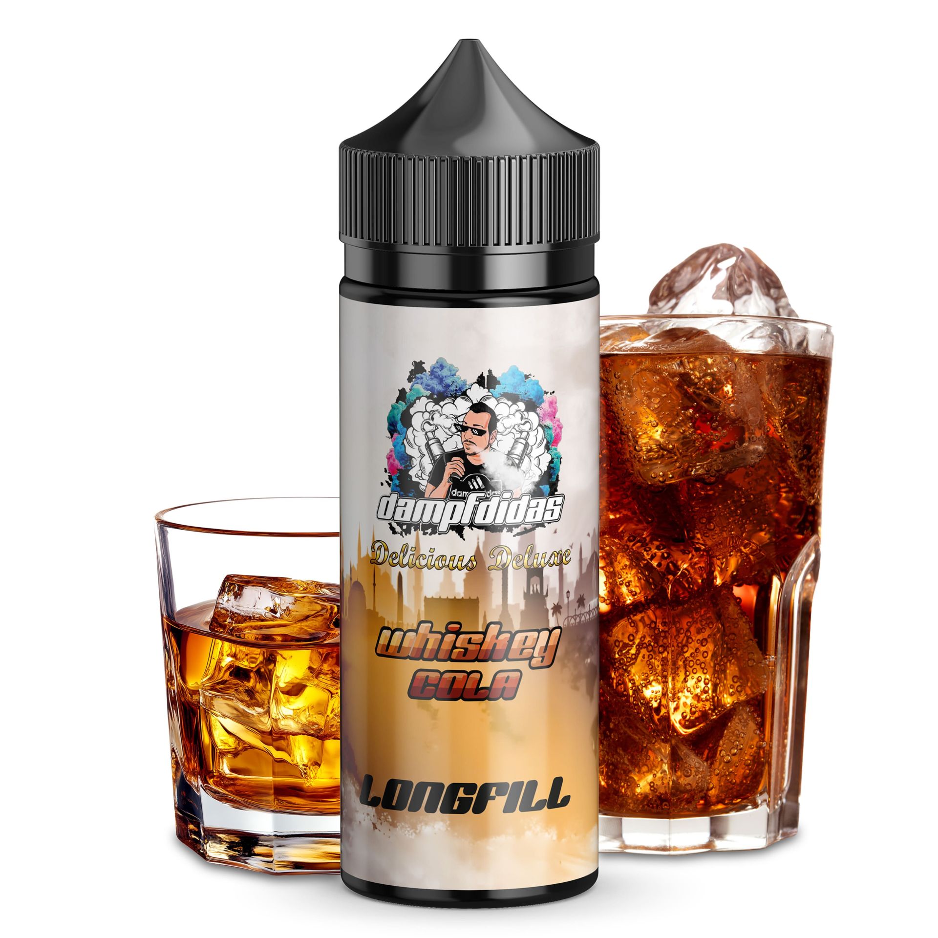 Dampfdidas Longfill - Whiskey Cola - 10ml Aroma in 120ml Flasche